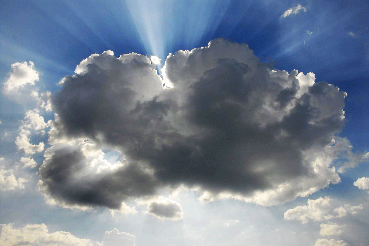 CLOUDS WITH SUNBURST